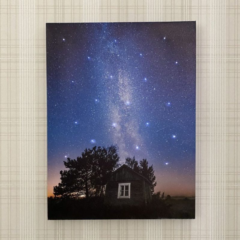 Valotaulu 30x40cm - Tähtitaivaan alla, Jukka Risikko